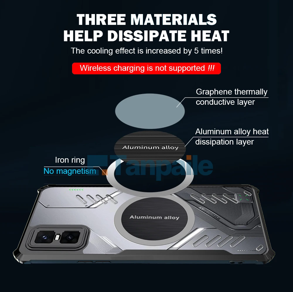 Enhanced Cooling Magnetic Shockproof Case with Heat Dissipation