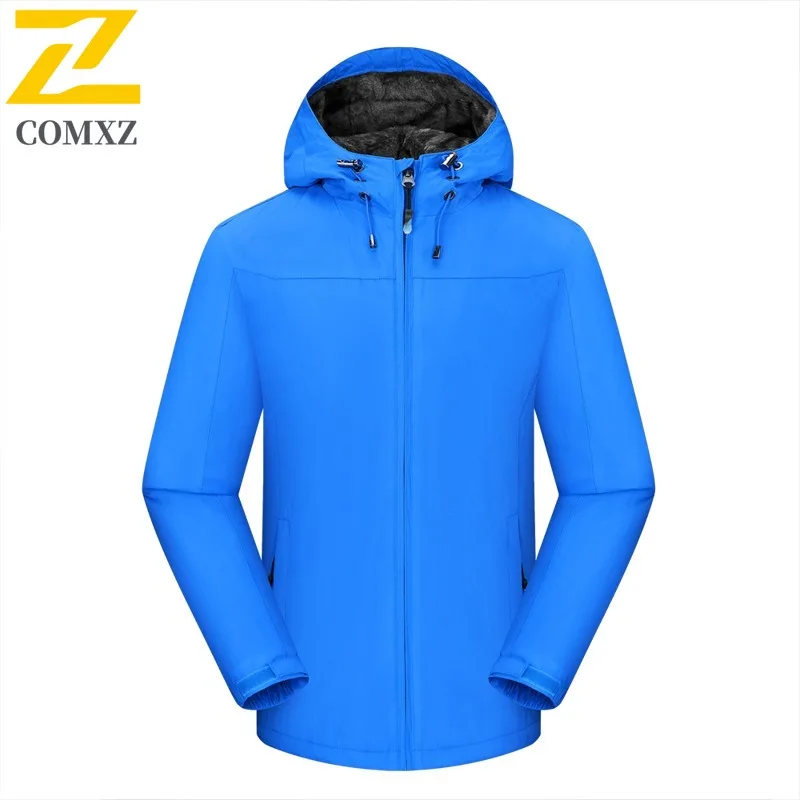 COMXZ Men Skiing Jacket Premium Hooded Design Outdoor Thickened Warmth Coat Daily Fashion Comfort Cold Resistant Winter Coats