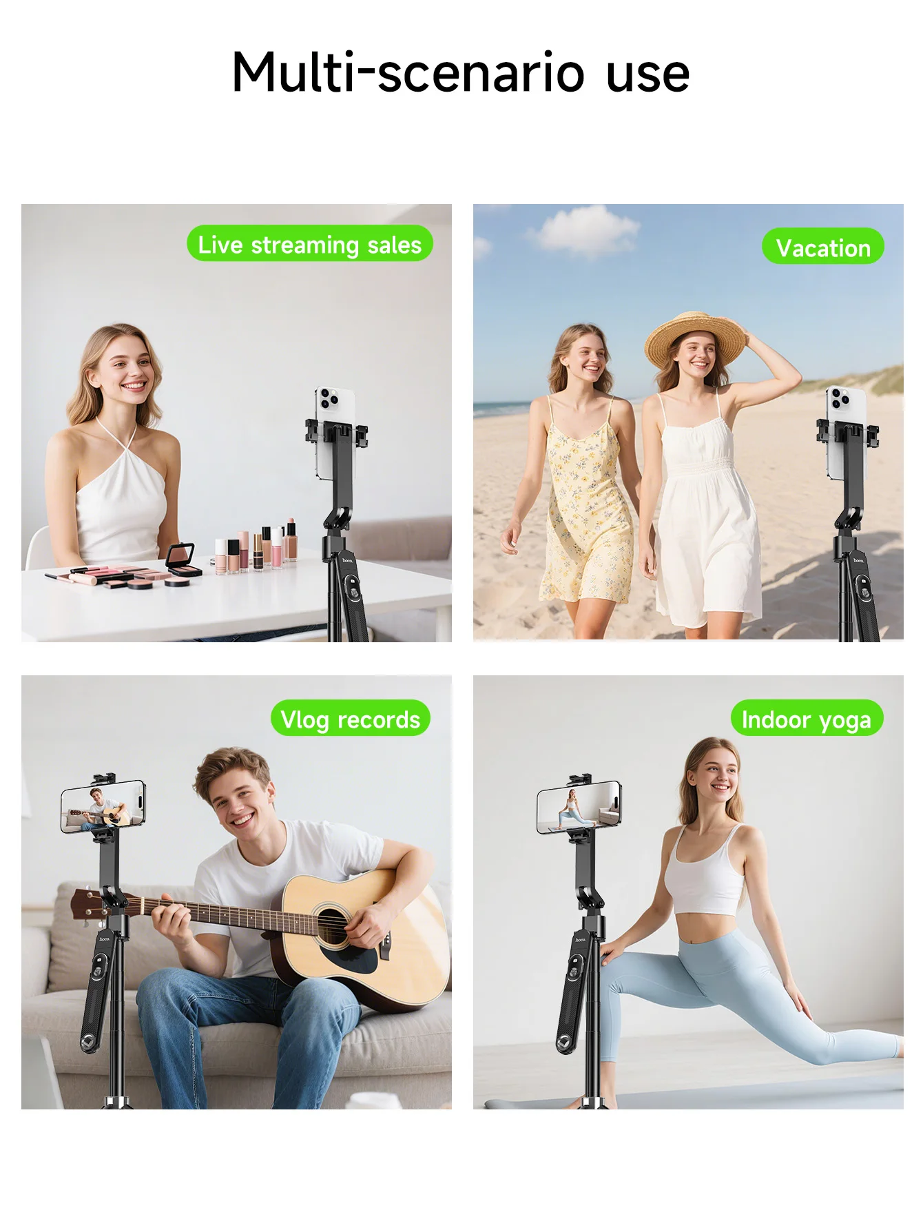 HOCO K32 Smart Face Tracking Gimbal Tripod with Bluetooth