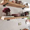 Floating Shelf Brackets Heavy Duty Cast Iron Shelves Brackets 1/5 Inch Thicked  Invisible L Brackets for Shelves Support 5