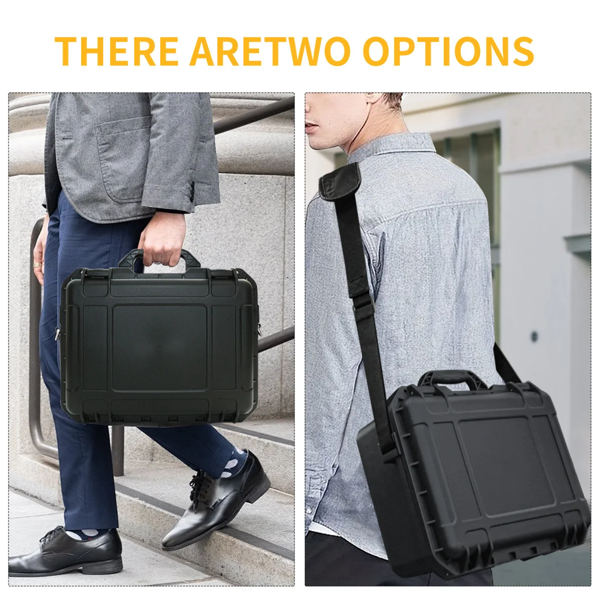 Equipment Hard Case with Pre-cut Sponge and Single Crossbody Strap for Camera Photography Safety Toolbox Portable Case Suitcase Tool Case,Tool Organizer,Tool Box