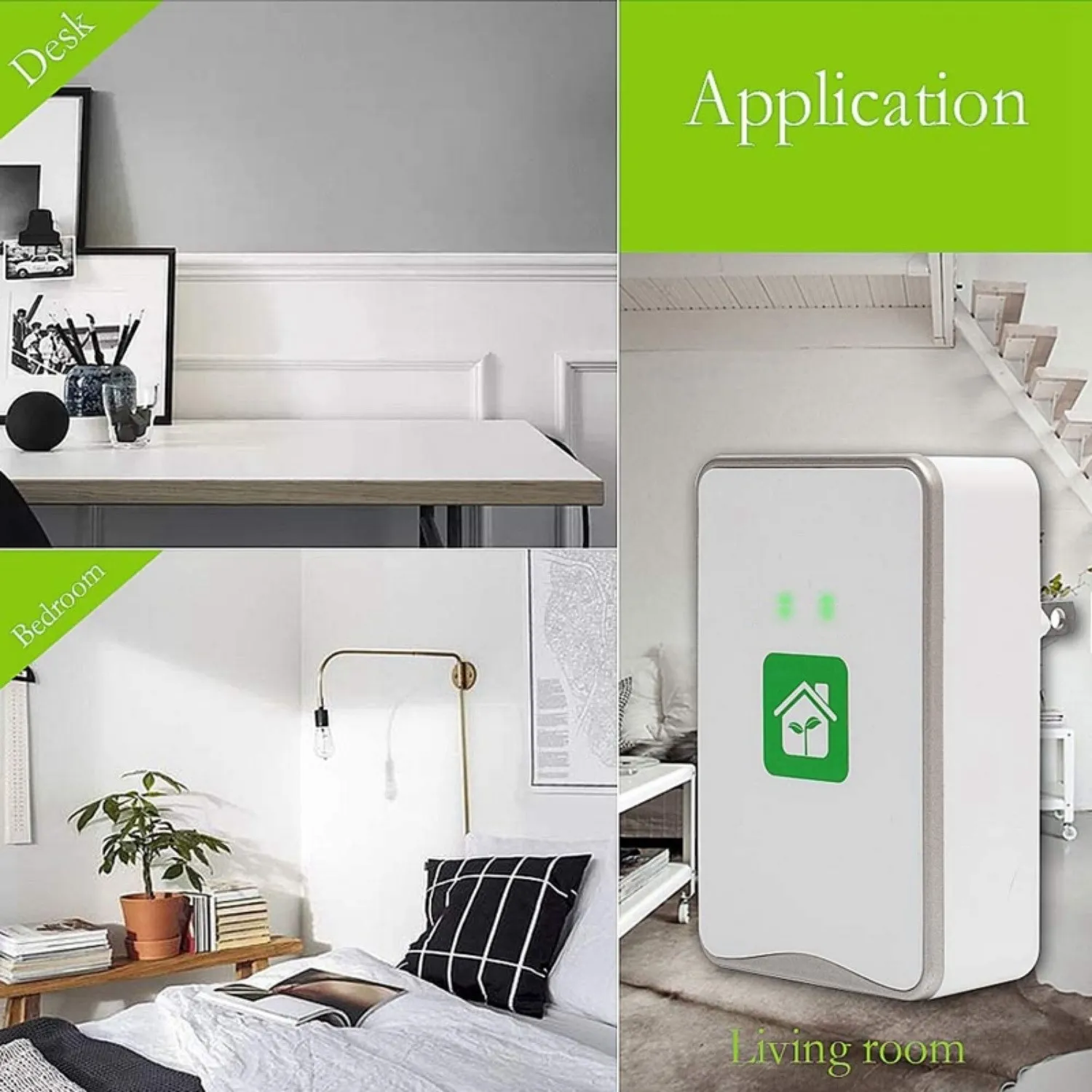 Pluggable Air Purifier Negative Ion Generator Filterless Ionizer Purifier Clean Allergens,Pollutants,Mold,Odors-EU Plug 3