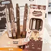 4Pcs Cute Cartoon Capybara Pressing Neutral Pen School Supplies Aesthetic Stationery Kawaii Gel Pens Quick Drying 0.5mm Pen 1