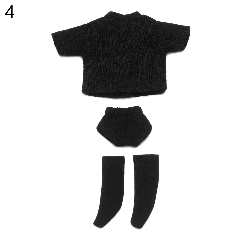 Striped Knit Doll Outfit with T-Shirt, Shorts, & Socks - Cute Gift Set