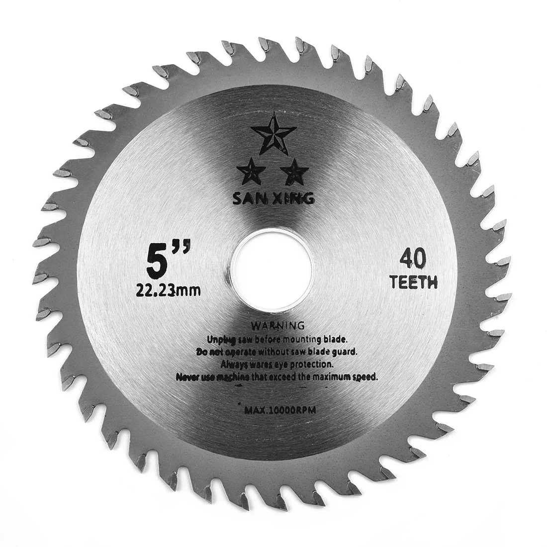 

5Inch Table Cutting Disc Circular Saw Blade For Wood Carbide Tipped 1" Bore 40 Teeth Max RPM 5,500 Oscillating Tool Accessories