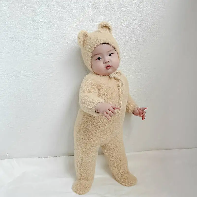 Ropa Bebe Mono De Invierno Para Bebé Pelele Polar Con Capucha Y