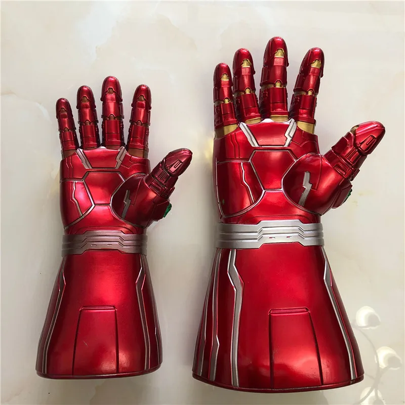 Kids Iron Man Tony Thanos Infinity Gauntlet Gloves Avengers 4 with LED  light 