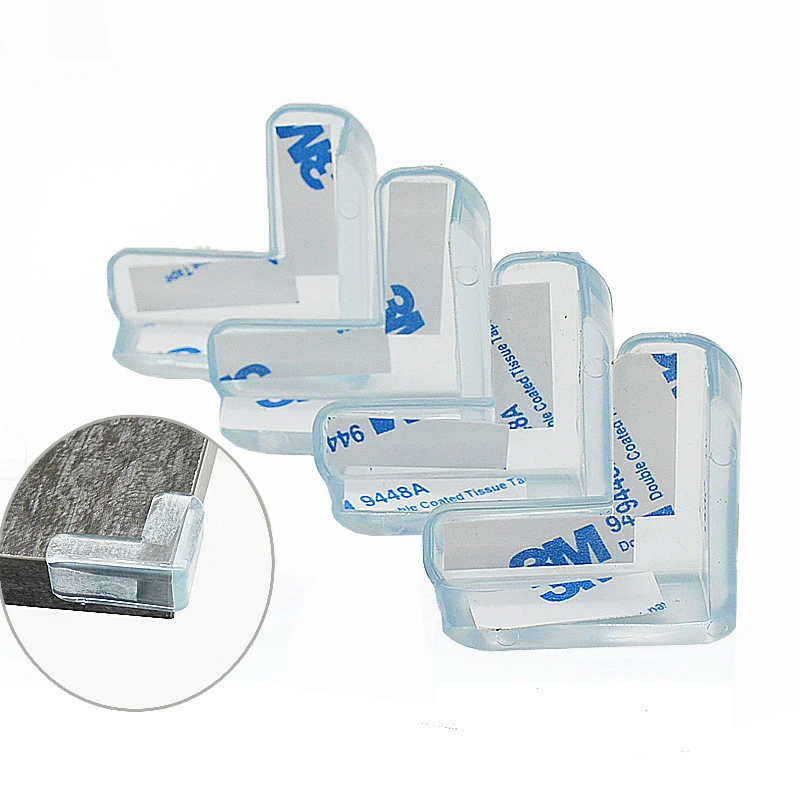 4Pcs/set Baby Safety L Shape Transparent Protector Cover Table Corner