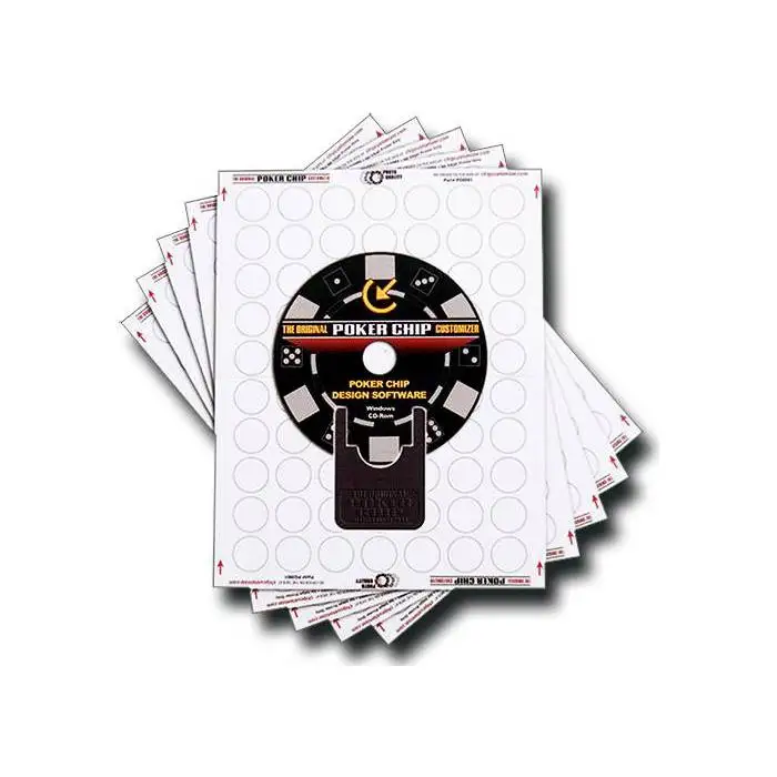 Customization Kit for 300 poker chips with authoring software ...