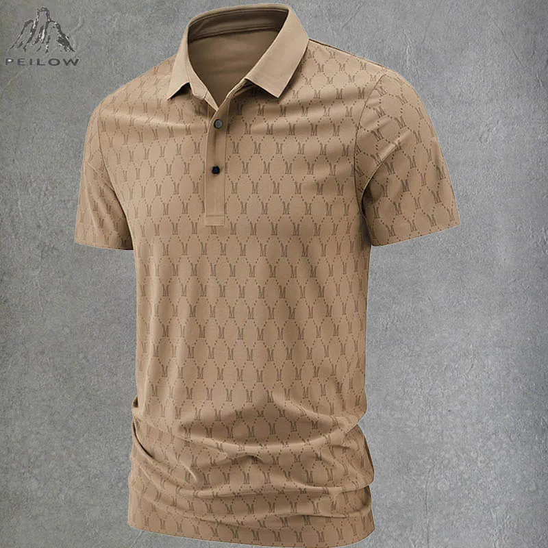 Summer Men's Short Sleeve Collar Tshirts New Casual Golf Polo Shirt Trendy Breathable Loose Basic Splice Tops Tees Men Clothing