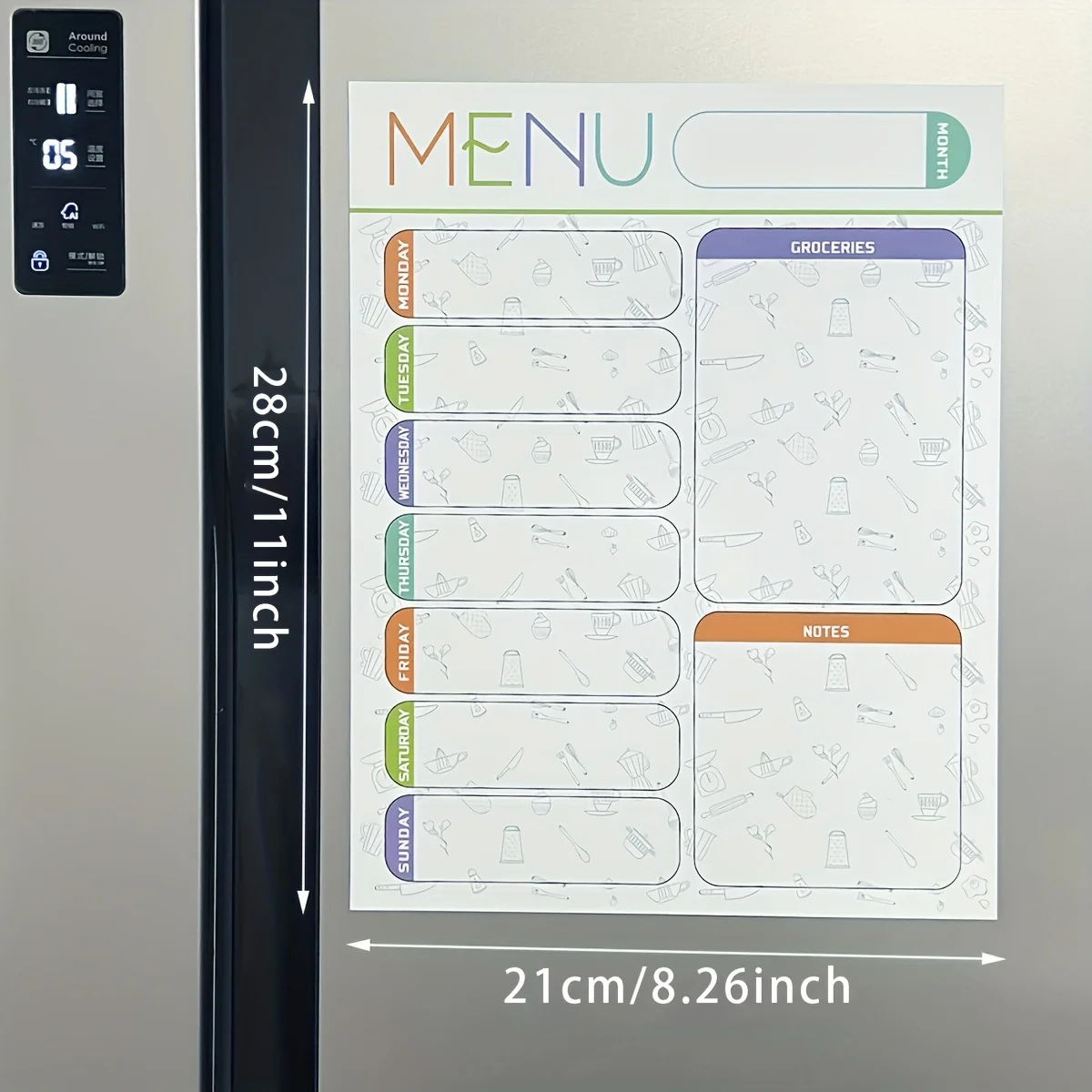 Erasable Monthly And Weekly Schedule, Magnetic Calendar Sticker, Whiteboard, Soft Magnetic Note Sticker, Message Board