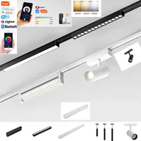 Zigbee Smart Home Tuya Dimming 6MM Ultra thin Ceiling 48V Magnetic Rail Light System Ultra thin Surface Mounted Linear Light 1