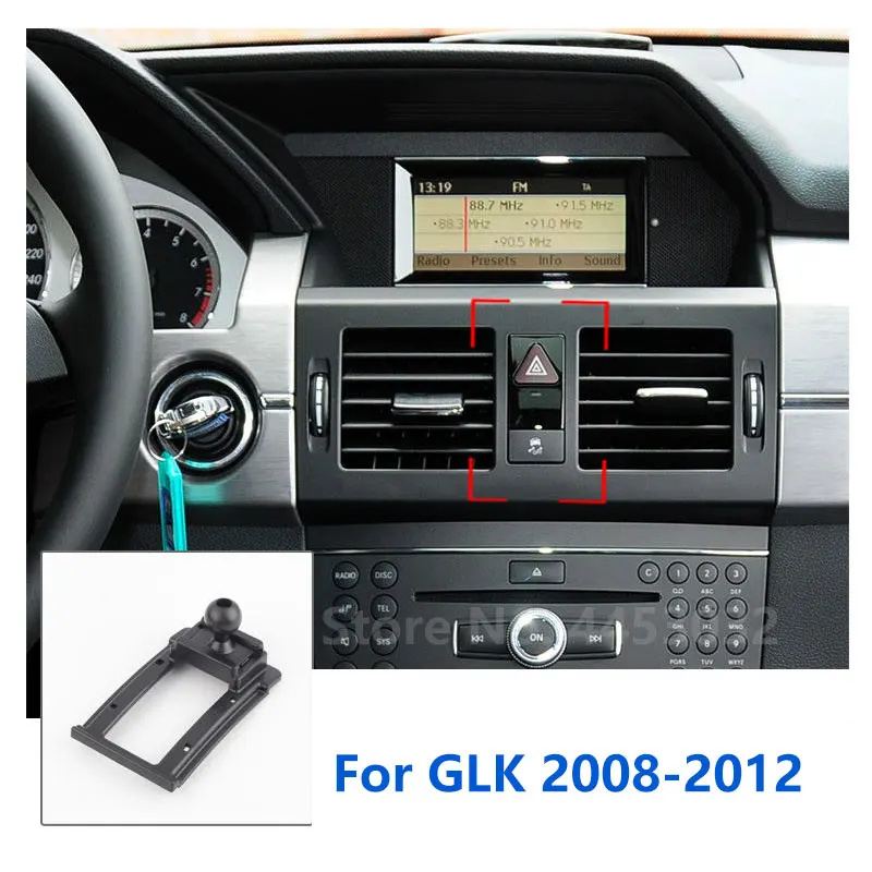 17mm Special Mounts for Mercedes Benz GLK W204 X204 Car Phone Holder GPS Supporting Fixed Bracket Base Accessories 2008-2015