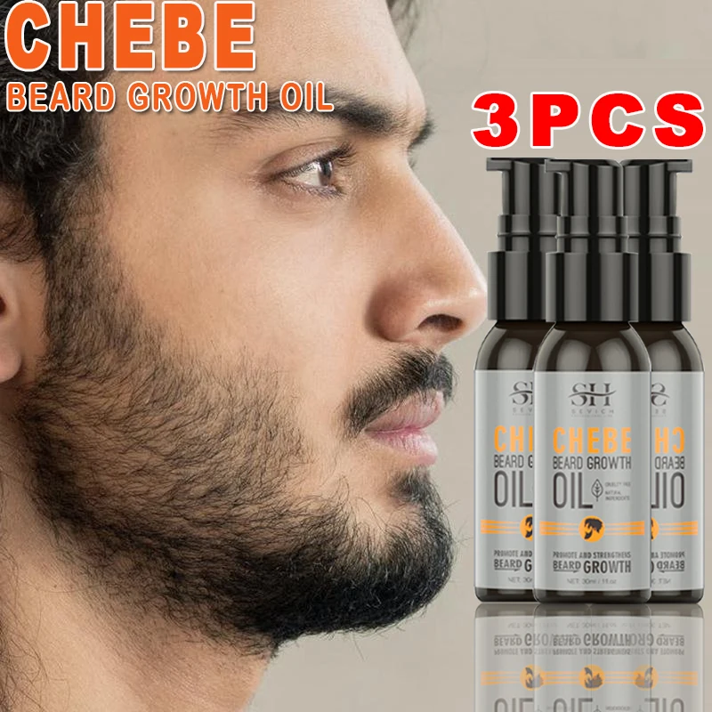 Natural Men Beard Growth Oil Chebe Fast Effective Beard Growth Enhancer Hair Loss Treatment Product 30ml Sevich Beard Care Serum curling hair mousse curl booster defining spray hair curling enhancer moisturizing styling serum nourishing hair mousse