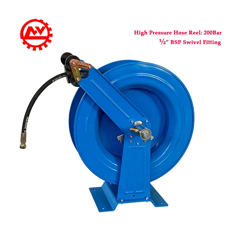 20 Meters High Pressure Spring Rewind Strong Industrial Grade 1/2''  Retractable Wall Mount Water Hose Reel