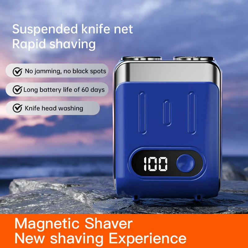 Electric Smart Shaver Household Car Digital Display Mini Dual Blade Rechargeable Powerful Men's Gift electric shaver hair trimmer electric razor rotary shaver cordless shaver
