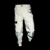 Holographic Reflective Rave Cargo Pants Streetwear Unique Men's Reflective Rave Bottoms Festival Fit 2