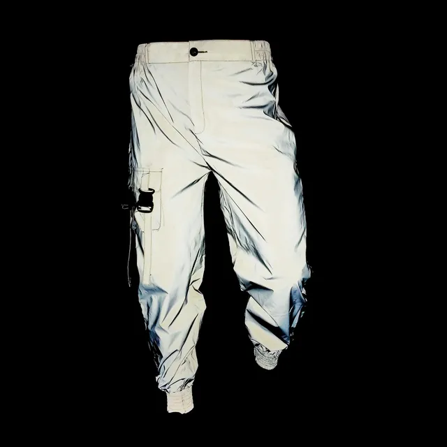 Holographic Reflective Cargo Pants 2