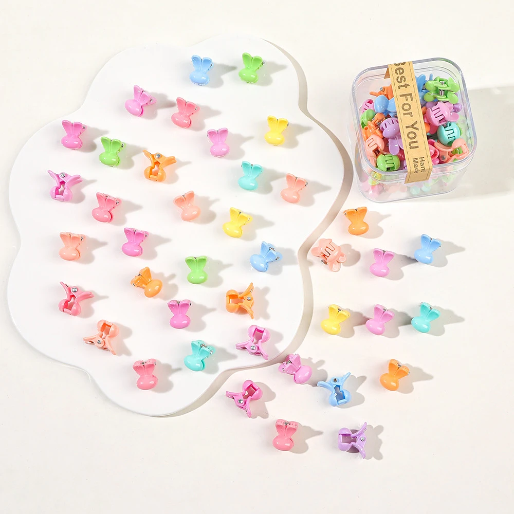 Colorful Sweet Hair Clips Set - 40 PCS Cute Mini Crab Hairpins