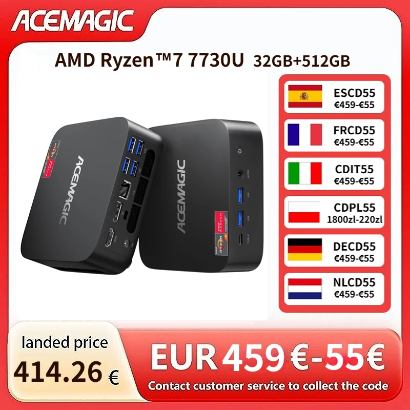 ACEMAGIC Small Desktop PC 512GB