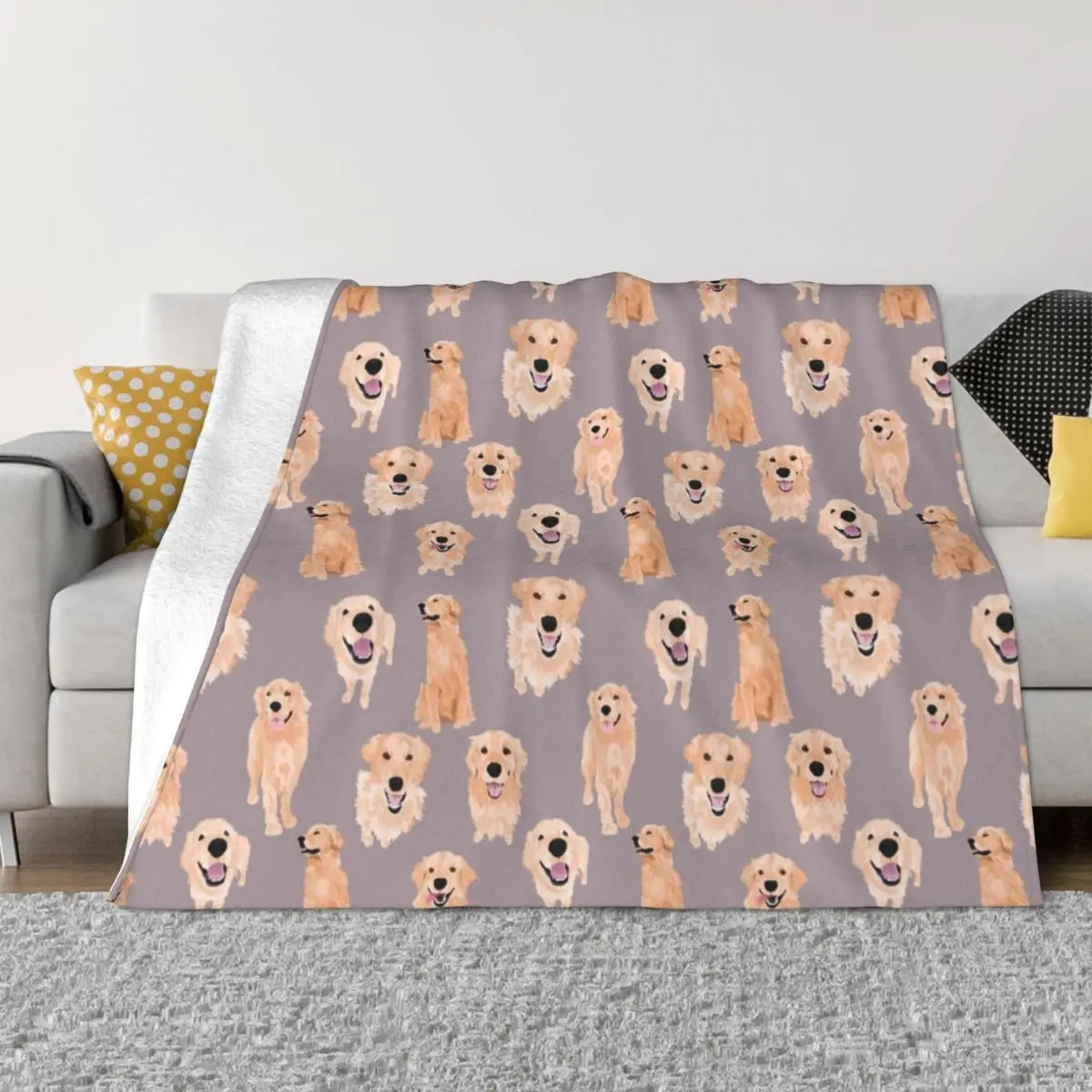 

Golden Retriever Throw Blanket Extra Large Throw Blanket Cute Blanket decorative blanket Travel Blanket