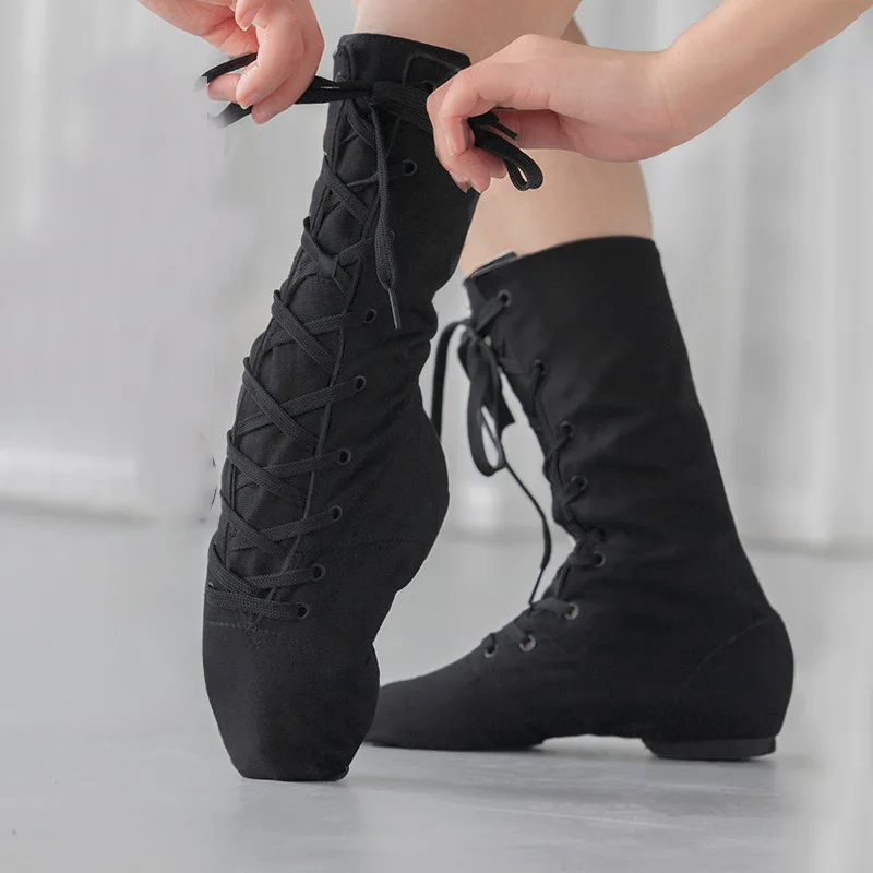 Dance Shoes Men Women Sports Dancing Sneakers Jazz Dance Shoes Canvas dance boots women Dancing short boots Girls/Boys Dance Shoes