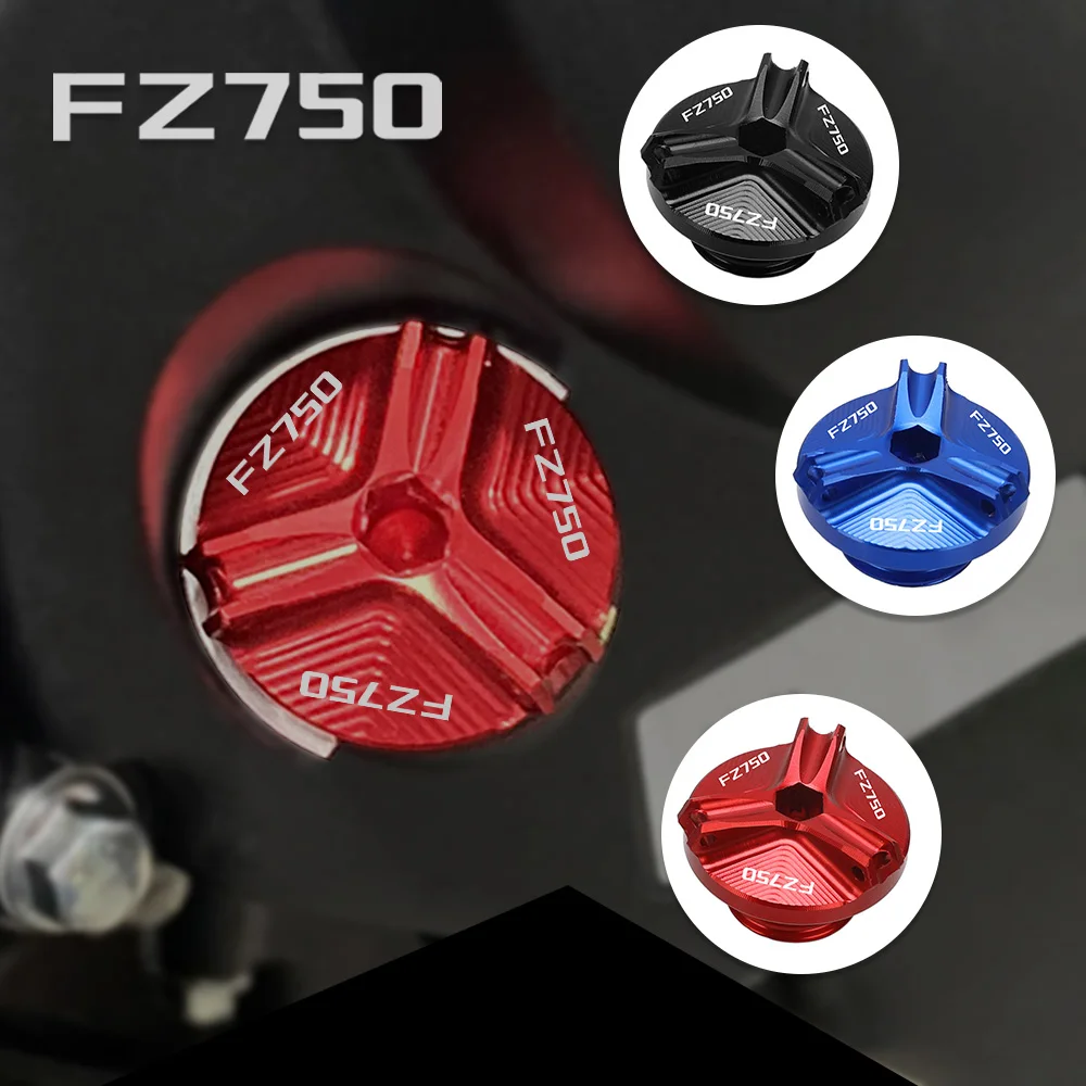 For Yamaha Fz750 Fz 750 1986-1988 Motorcycle Cnc Aluminum Accessories Engine Oil Cup Cover Oil Filler Drain Plug Sump Nut Cap