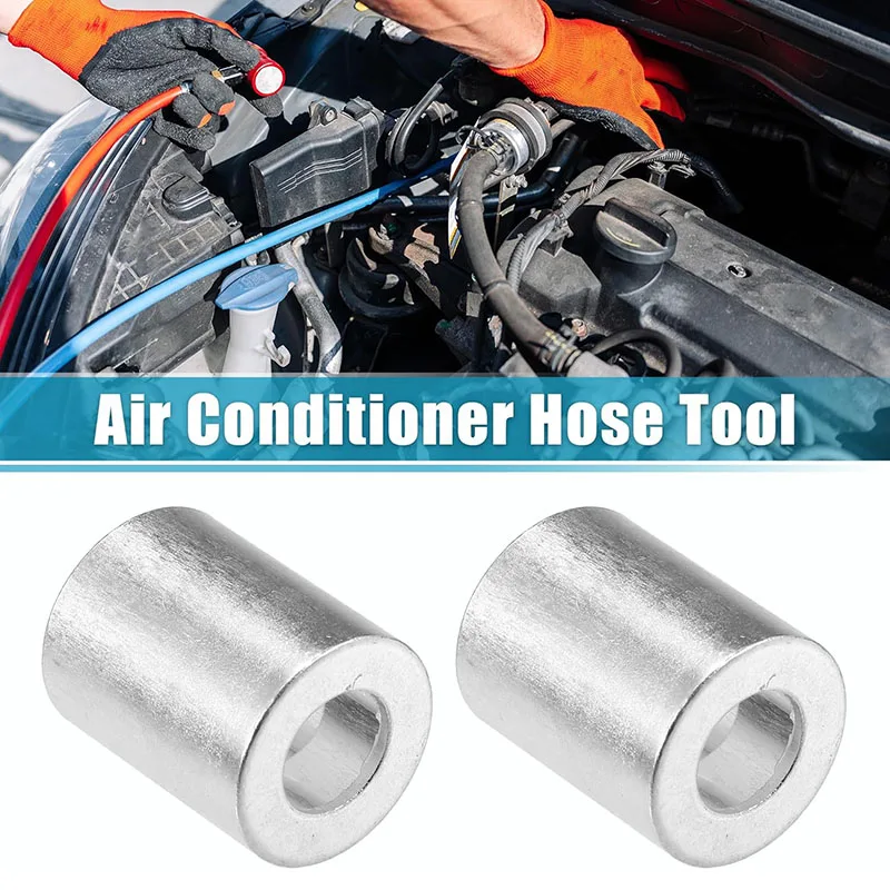 R134A/R12 Aluminum Crimp Ferrule for Auto A/C Air Conditioning Standard/Reduced Barrier Refrigerant Hose Sleeves 5pcs/pack wire crimping tools