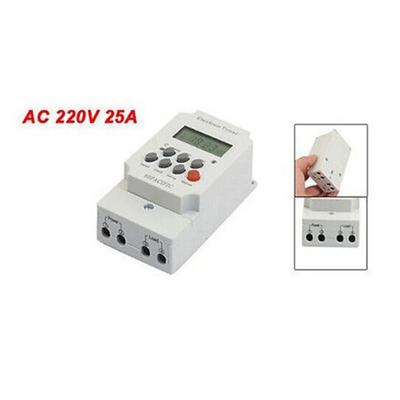 KG316T-II Din Rail Microcomputer Time Control Switch Time Control Timer AC 220V 25A DIGITAL TIMER SWITCH