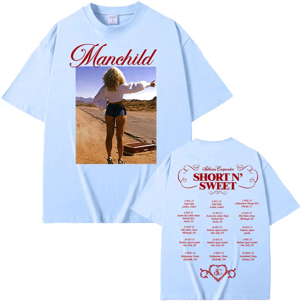 Sabrina Carpenter - Manchild T Shirt Sleeve Fashion Tee-shirt