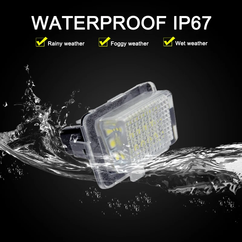 Luce Targa LED Bianca Per Mercedes Classe C E CL W204 W212: 6500K, Plug And Play, Impermeabile - 5