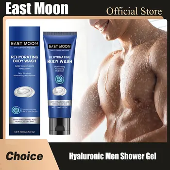 Gel doccia uomo ialuronico fragranza a lunga durata migliora illuminare idratare in profondità rinfresca la pelle aiuta esfoliante lozione per il lavaggio del corpo 1