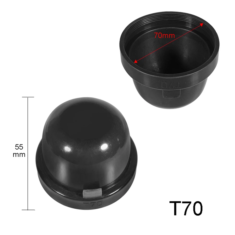 Tappo Faro 70 Mm Tapa Faro Led 75 Cache Phare Cuffia Auto adatto perRenault 5gl Copertura Antipolvere Della Guarnizione Del Dell'Automobile, 2pcs 75mm Pvc Gomma A