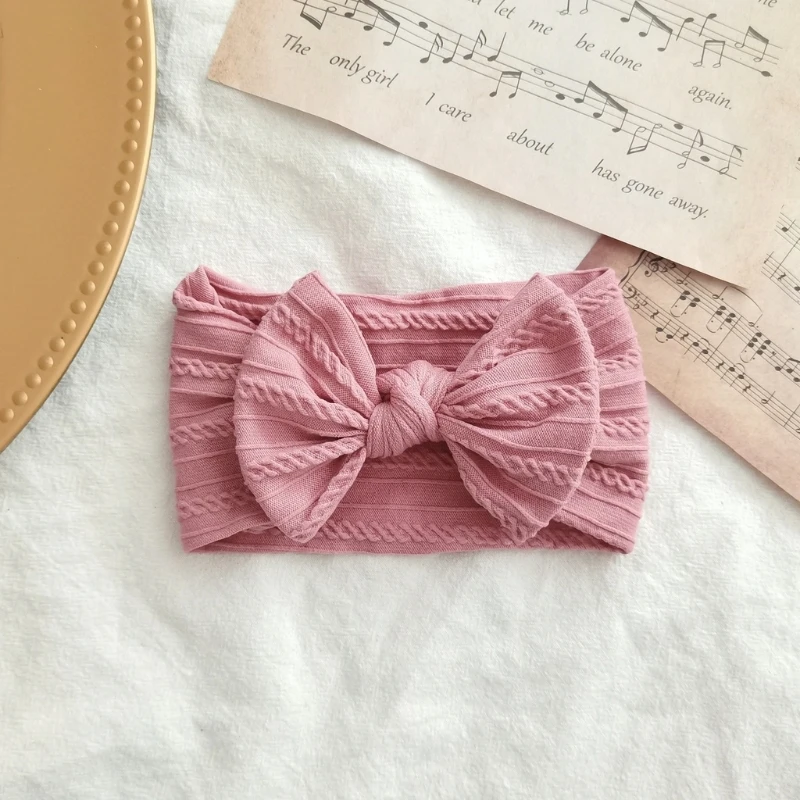 

Baby Bowknot Headband Wide Band Bow Hair Bands Soft Elastic Knotted Headwear for Baby Girl Newborn Headbands Head Wraps