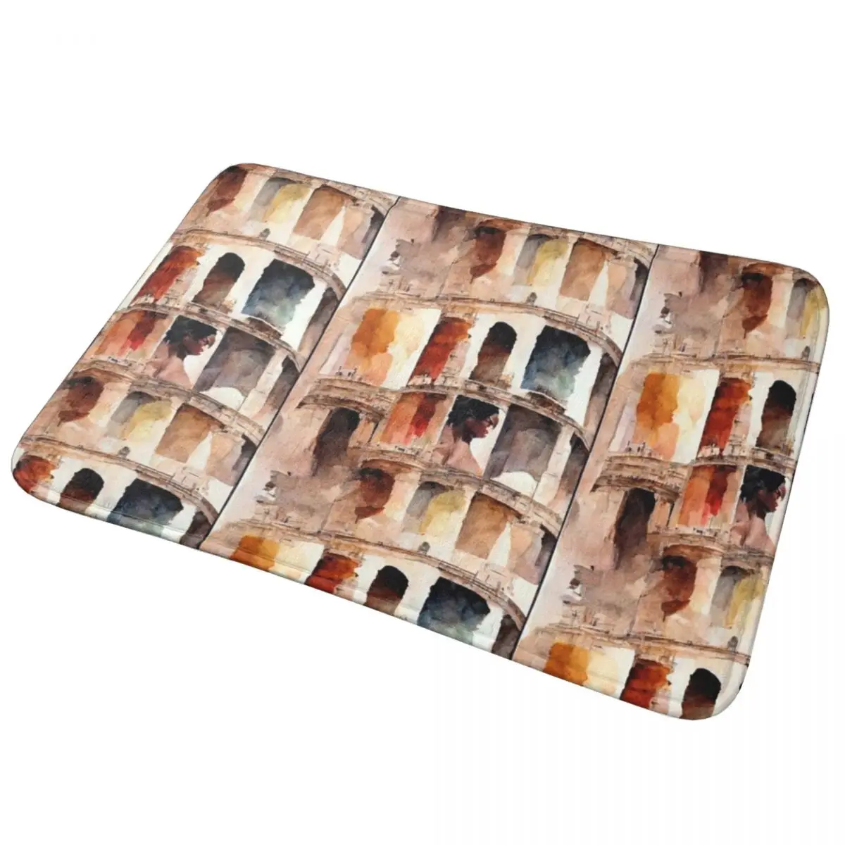 

Rome Watercolor Doormat Non-slip Super Absorbent Bathroom Floor Mats Home Entrance Rugs Kitchen Living Room Carpet Footpad
