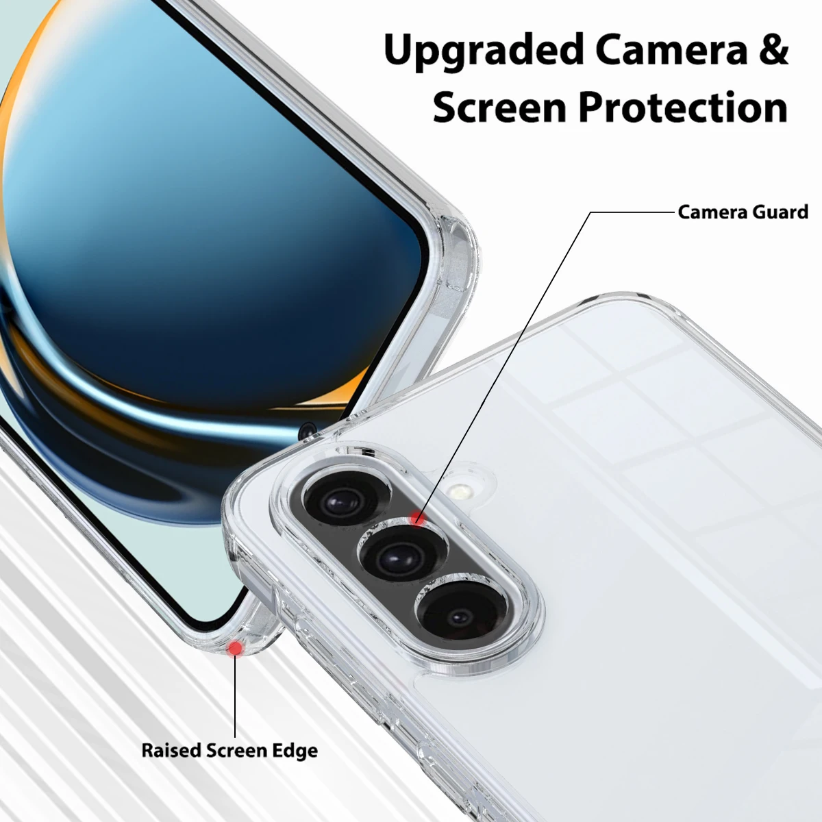 Acrylic Transparent Scratch-Proof Camera Screen Protection Cover with Bumper