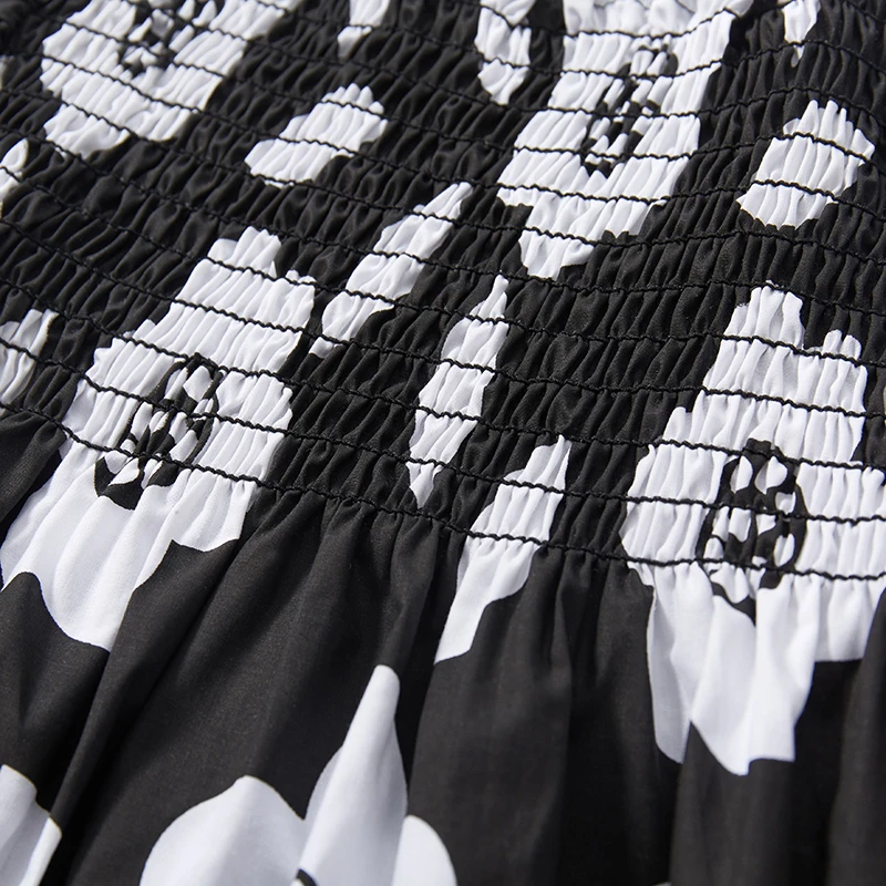 2025 Summer Party Dress Baby Girls Kids Clothes Cartoon Flowers Black Dresses Children's Clothing Vestidos Cotton