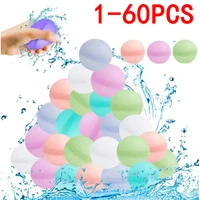 1-60Pcs Reusable Silicone Water Ball Reusable Water Balloons Pool Games Pool Toys Inflatable Pool Toys Water Game 1