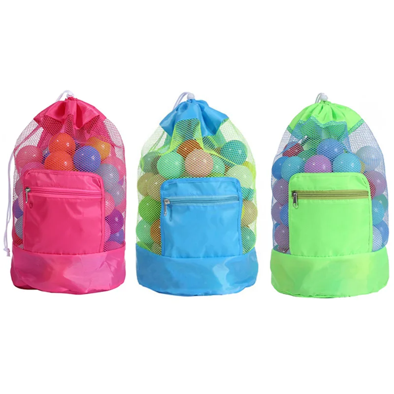 Sac à dos de plage pliable pour enfants, pochette de rangement de