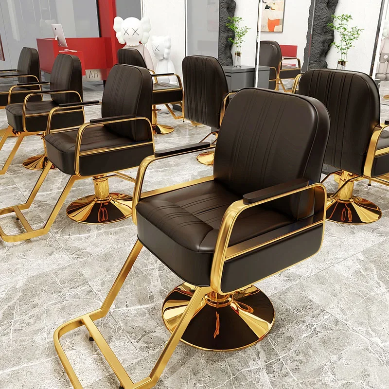 Physiognomy Adjust Barber Chairs Hairdressing Hair Salon Dedicated Barber Chairs Chaise Coiffeuse Barbershop Furniture QF50BC
