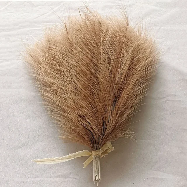 10/30 pièces moelleux Pampas herbe fleurs artificielles décoration pour mariage Boho Bouquet fête maison Vase décor fausse plante Reed fleur 2