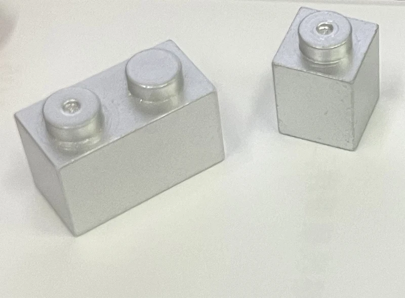 * Metallische silberne Ziegel teile * 10 stücke diy erleuchten Block ziegel Teile-Nr. kompatibel mit anderen zusammen gesetzten Partikeln