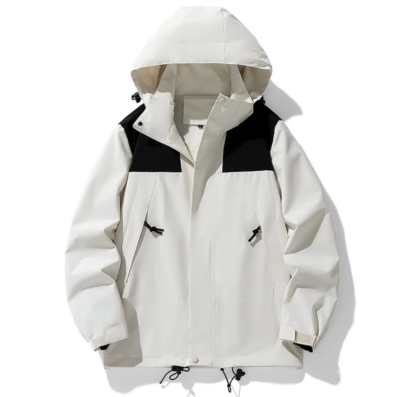 Color Splicing Thin Charge Jacket Windproof Waterproof Men Women Outerwear Spring Autumn Outdoor Basic Coats Clothes