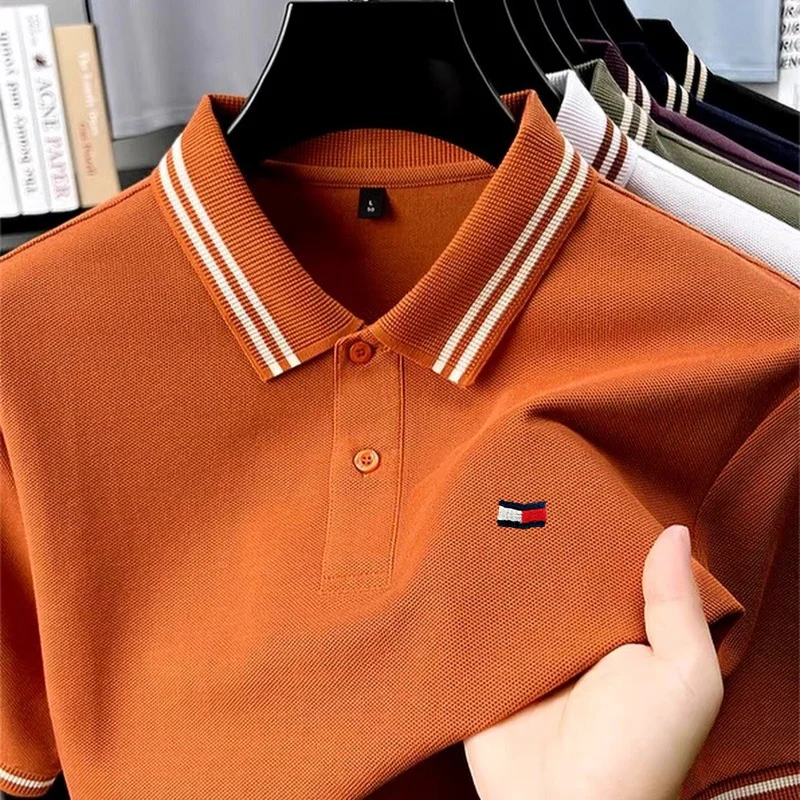 Luxury brand polo shirt embroidered short sleeved men's summer new 100% cotton casual comfortable breathable high-end T-shirt 20 S40d769b27f4f4320ac4f2bb99028283f0