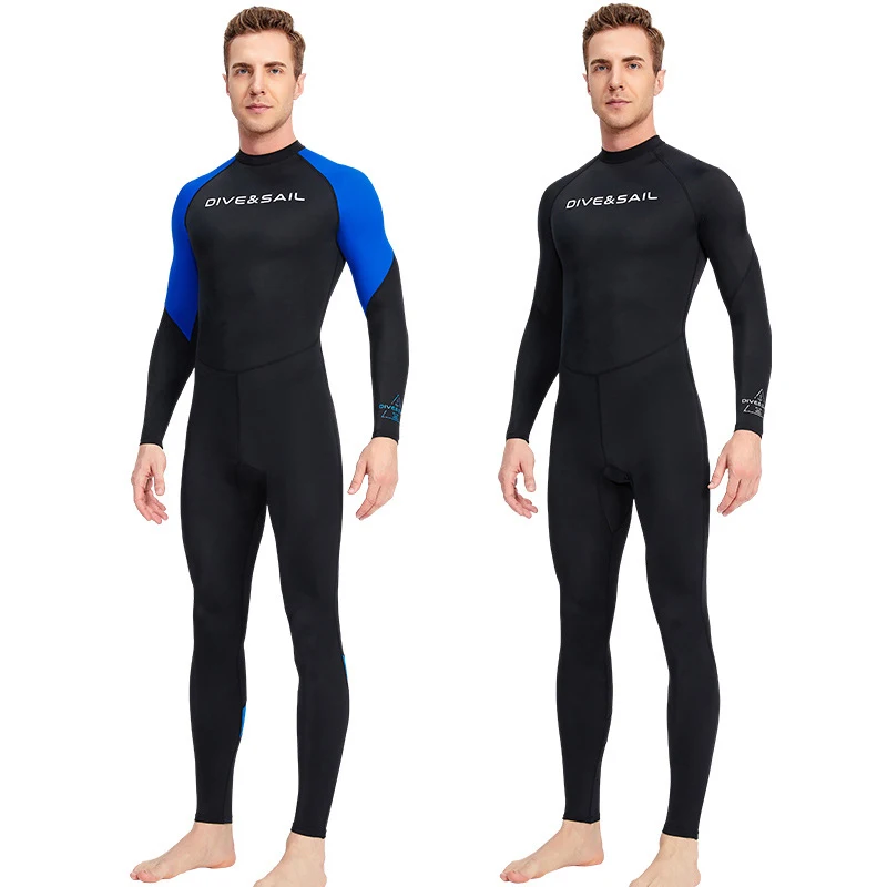 

2023 One Piece Men Wetsuit Beach Diving Clothes Outdoor Quck Dry Male Swimwear Sport Long Sleeve Man Swimsuits