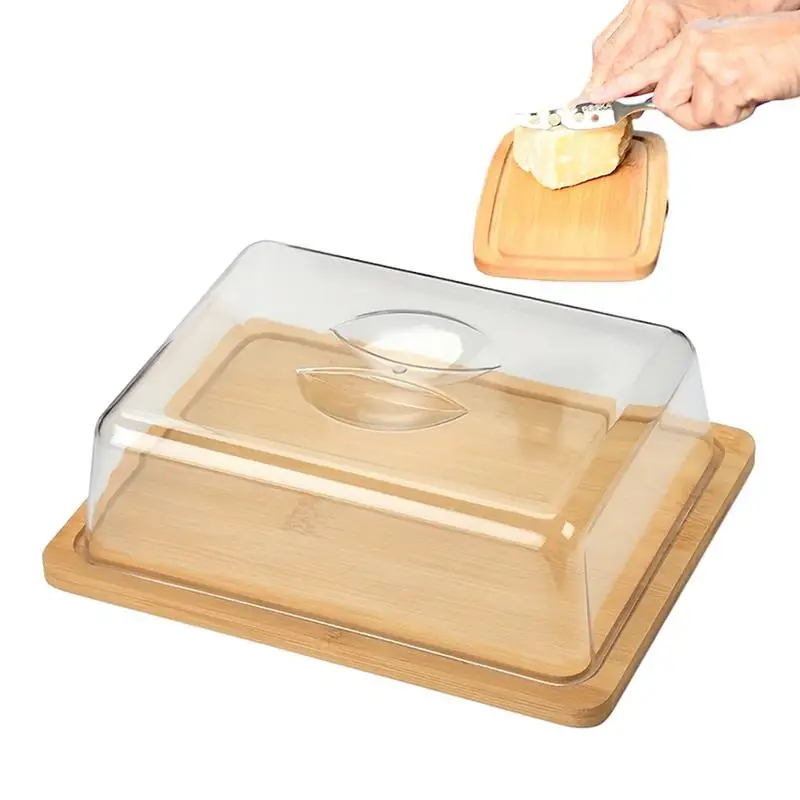 

Clear Butter Dish Refrigerator Butter Holder Clear Butter Tray Countertop Butter Container Covered Butter Dishes With Clear Lid