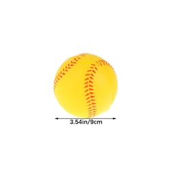 Handmade Soft Baseball Training Balls - PVC Upper with Rubber Inner Core, 9 and 11 Sizes - 9cm (Yellow)