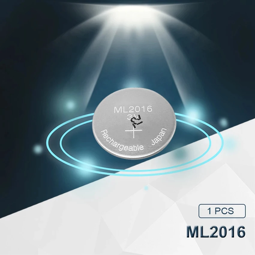 1pcl ML2016 ML 2016 3v Li Ion Lithium Ion Rechargeable Coin Cell Button