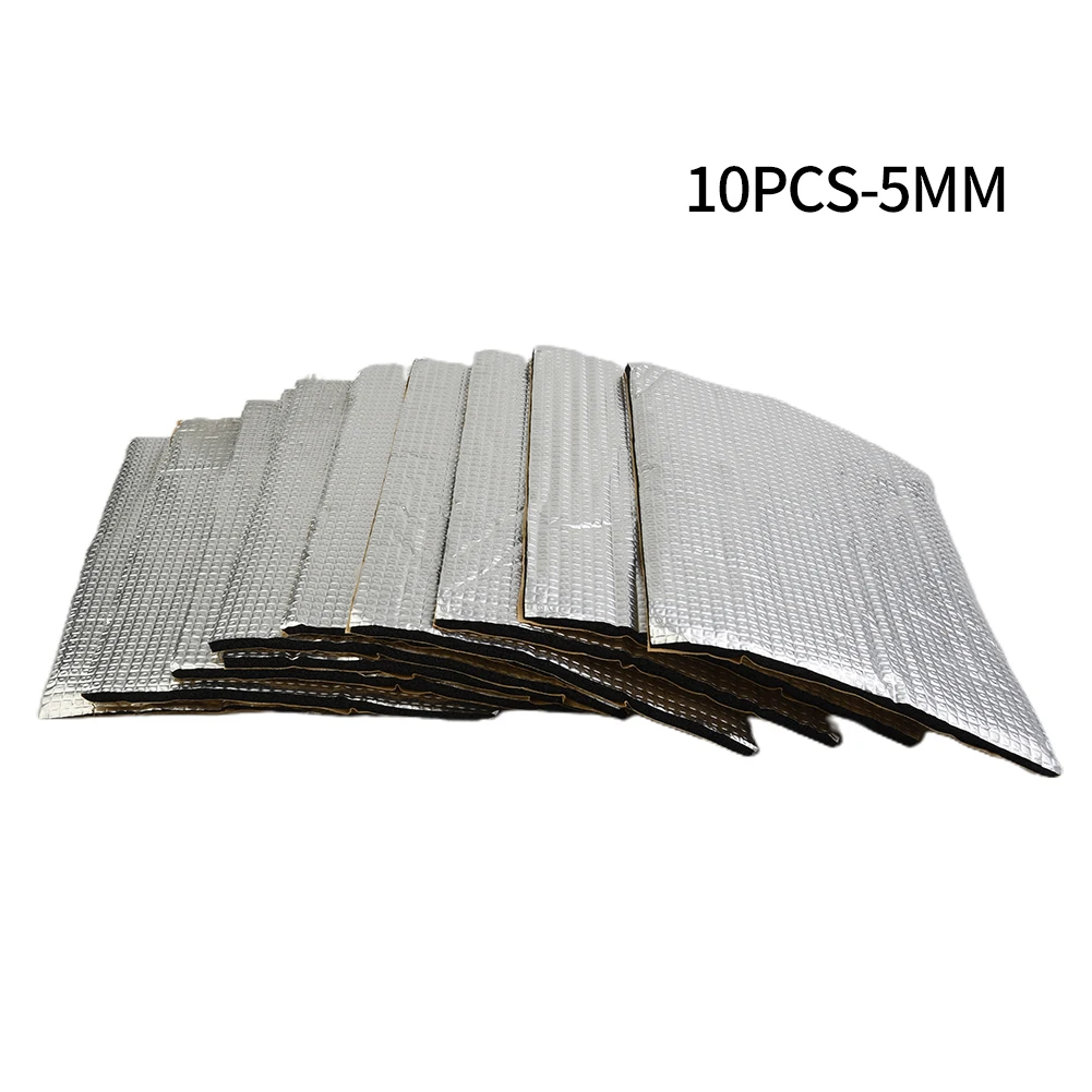 Sound Deadening Damping Mat Car Silent Compact Van Proofing 5mm Auto Sound Deadener Heat Insulation Mat 10 Sheets