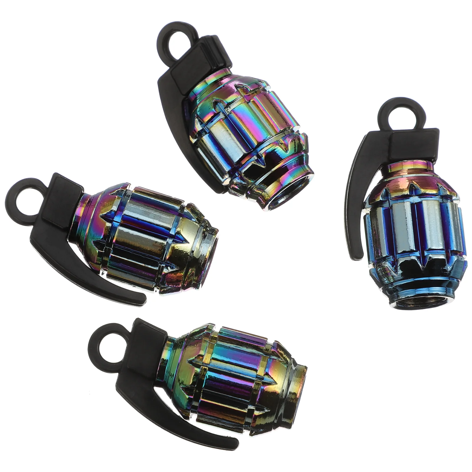 

4 Pcs Stainless Steel Car Tire Caps Air Nozzle Caps Vehicle Tire Caps